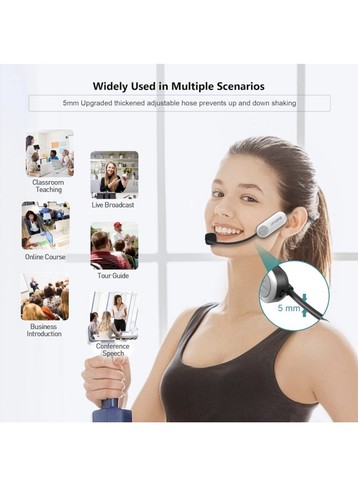 UHF Wireless Microphone Headset, 165Ft Range, Working Time 6H, 1/4''Plug, Wirele - Picture 9 of 9