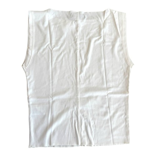 J Crew Ivory Refined Rib Shell Tank Sleeveless Boat Neck Women Sz S Jersey Knit - Picture 3 of 8