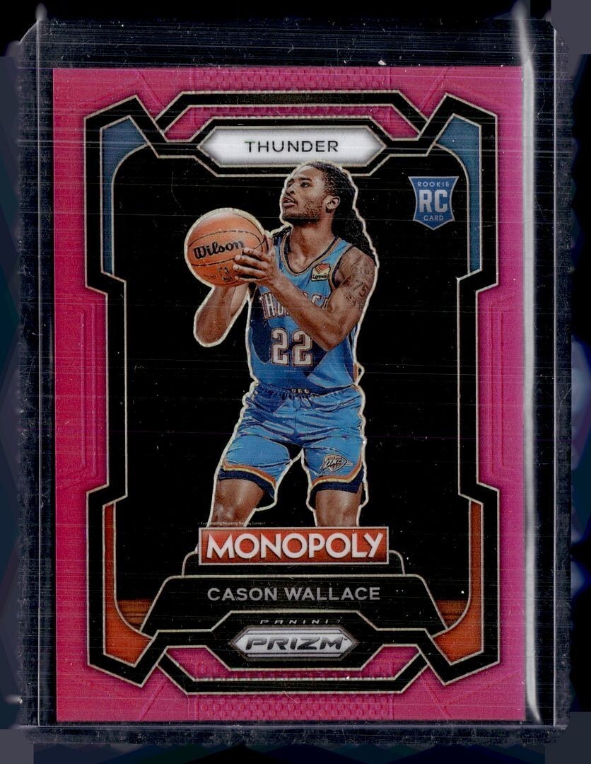 2023-24 PRIZM MONOPOLY PINK ROOKIE /149 CASON WALLACE THUNDER