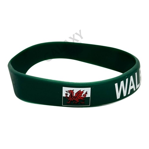 Wales Bracelet / Wales Flag Silicone Rubber Bracelet - Picture 2 of 2