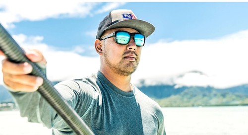 Costa del Mar Sonnenbrille matt schwarz/blau verspiegelt TAILWALKER polarisiert 580P NEU! - Bild 7 von 9