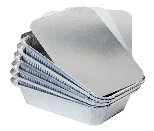 100. No6A ALUMINIUM FOIL TRAY FOOD CONTAINERS + LIDS PERFECT FOR HOME & TAKEAWAY - Picture 4 of 7