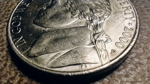 2000-P Jefferson 5c Nickel off-center volle Schritte. BU. - Bild 5 von 12