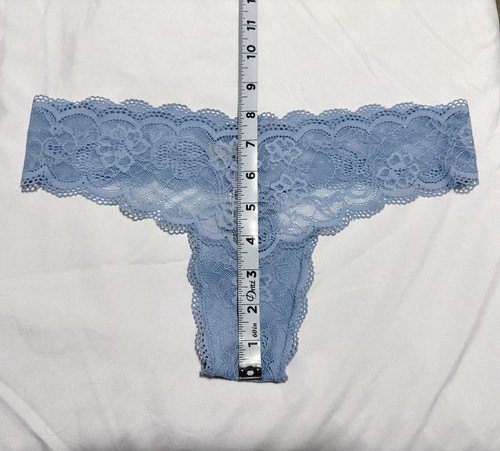 NWOT Free People Lace Thong Panties Low Rise Stretch Blue Sz XS - Picture 5 of 5