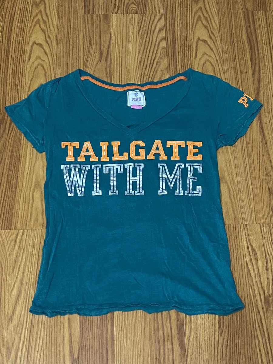 Victoria Secret Pink T Shirt Tailgate With Me Miami Dolphins M