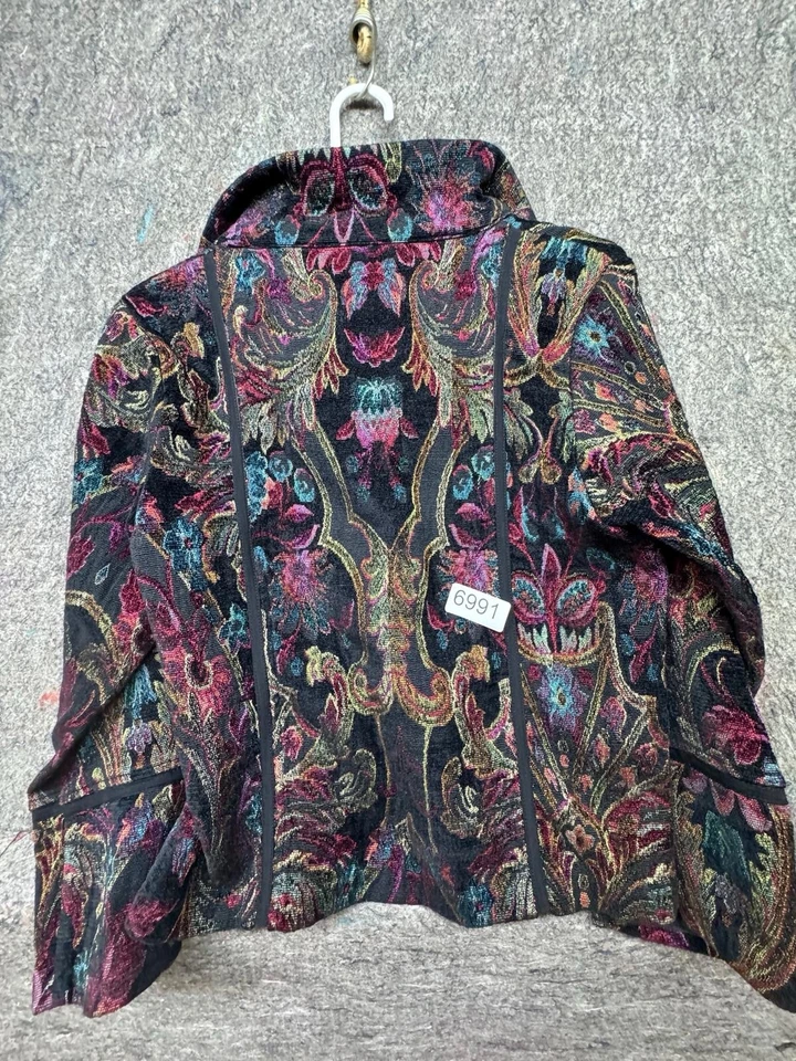 Chaqueta Blazer Habitat Mujer Ropa Para Vivir Floral Botón Frontal Pequeña Foto 4 de 4