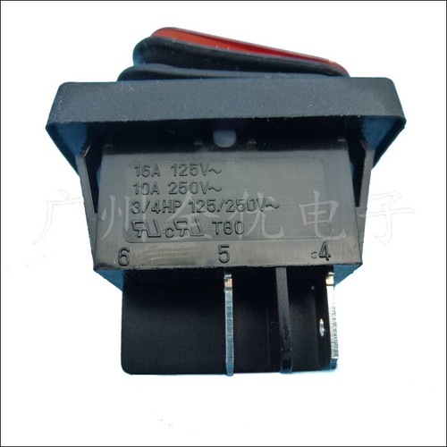 10 Stück 4 Pin Wippschalter mit roter Lampe RL2 16A 250V Ein/Aus - Bild 3 von 4