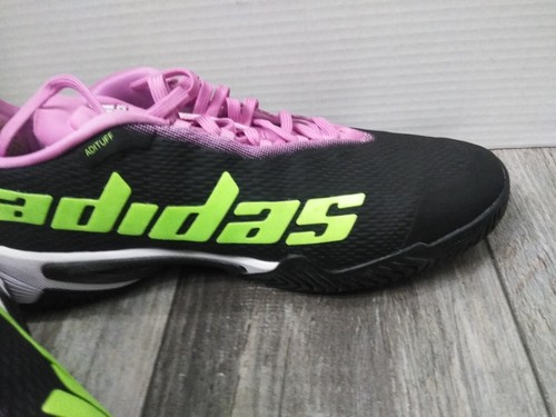 Adidas Barricade Scarpe da Tennis Uomo - Nero/Verde/Viola AGY1445 Taglia 11 (A+) - Foto 15 di 16