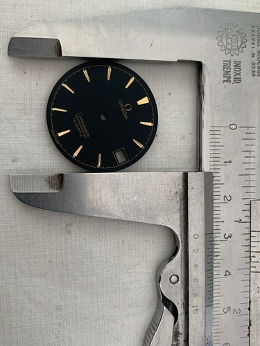 Quadrante dial Omega Constellation Chronometer Quartz black dial originale 28mm - Imagen 2 de 4