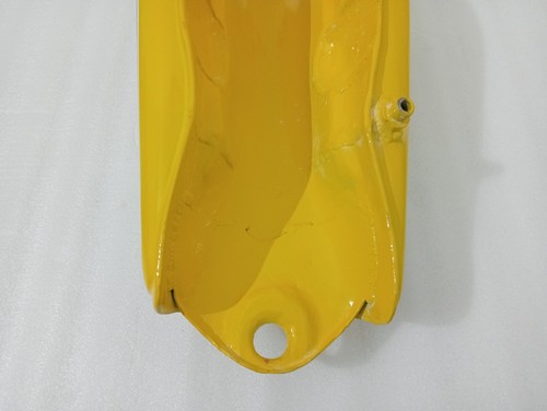 Yamaha Yz125 Yz 125 1976 Yellow Painted Steel Petrol Fuel Gas Tank +Cap - Picture 10 of 11