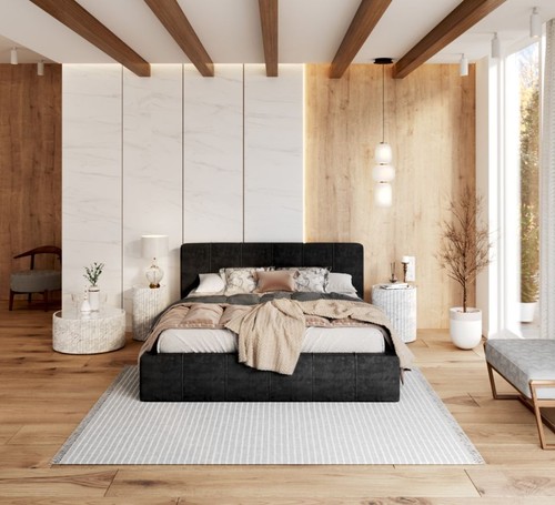 Polsterbett mit Bettkasten Lattenrost Ehebett Doppelbett Bett Familienbett - Bild 7 von 34