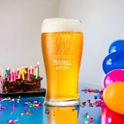 18th Birthday Personalised Beer Glasses Gift For Him With Star Design BG-03