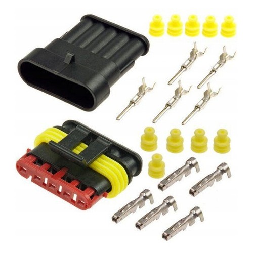 Superseal Wasserdicht Stecker Set 1/2/3/4/5/6-Polig Elektrik Steckverbinder KFZ - Bild 6 von 7