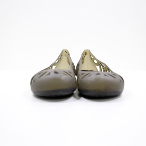 Crocs Adrina II Gray Jelly Lightweight Cutout Ballet Flats - 9 - Picture 2 of 7