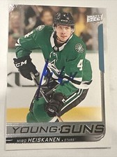 Miro Heiskanen Signed RC 2018 Upper Deck Young Guns #246 Autographed Stars