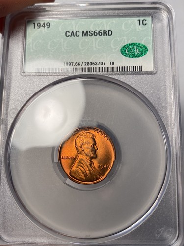 1949-P Lincoln Wheat Cent CACG MS66RD CAC - Bild 3 von 5