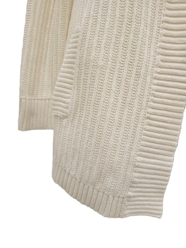 L.L.Bean Womens Shaker Stitch Open Cardigan White Long Sleeve Size M  - Bild 4 von 6