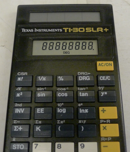 Texas Instruments TI-30SLR+ Solar Scientific Calculator +Cover &Ref Card -TESTED - Picture 5 of 10