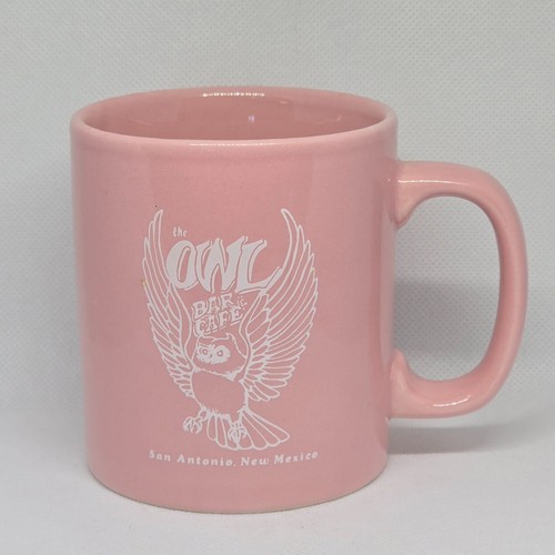 Vintage The Owl Bar & Cafe Rosa Kaffeebecher San Antonio New Mexico Veranstaltungsort - Bild 1 von 6