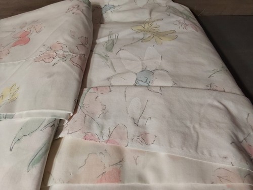 JC Penny Percale Sheet Set Florals Cotton/Polyester Twin Set Fitted Flat - Picture 3 of 4