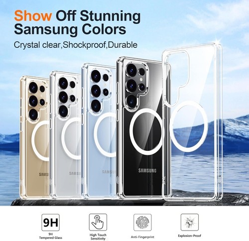 Magnetic Ring Case For Samsung Galaxy S25 Ultra s25+ Clear MAGSAFE Phone Cover - Picture 2 of 12