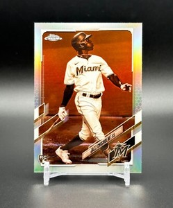 2021 Topps Chrome Jazz Chisholm #144 Sepia Refractor Rookie RC Marlins Yankees