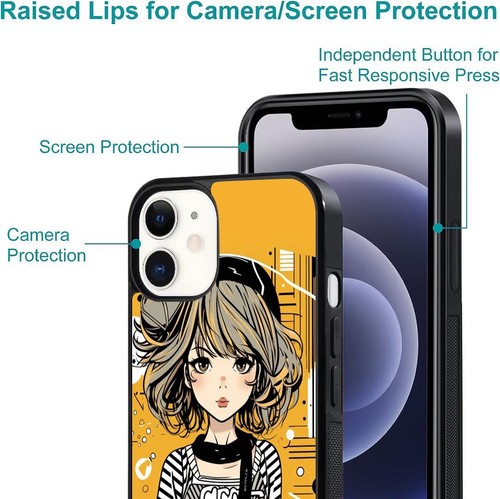 Fashion Beautiful Girl line Unique Cover For Samsung Galaxy Apple iPhone - Picture 9 of 25