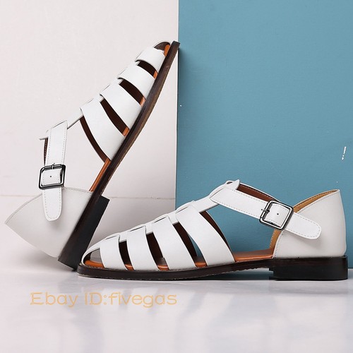 Men's Summer Closed Toe Buckle Hollow Out Casual Fisherman Sandals Roman Shoes - Bild 2 von 23