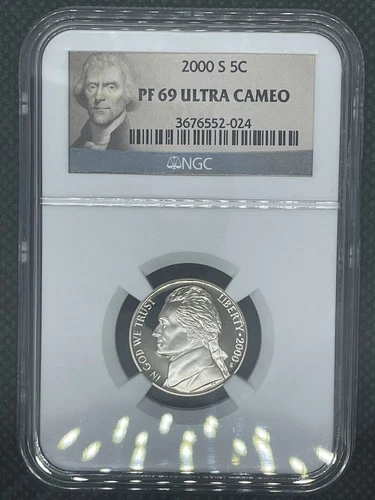 2000-S Jefferson Nickel, NGC PF-69 Ultra Cameo