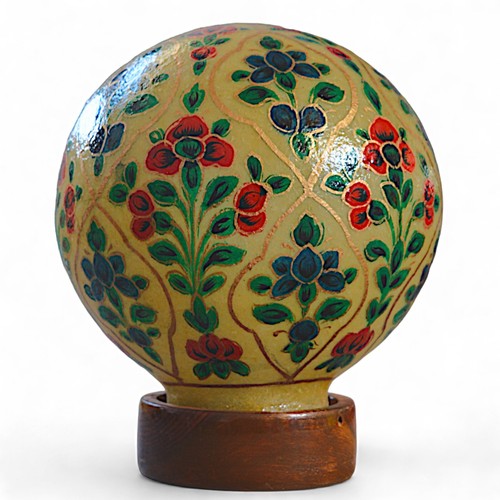 Lampada da Tavolo in Pelle con Decorazione Illuminazione Table Lamp Decor Ø 20cm - Imagen 3 de 7