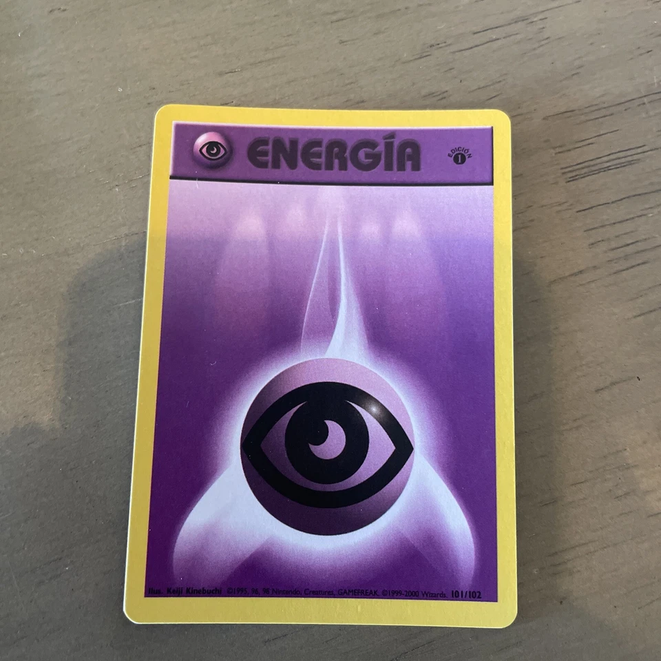 1st Edition Spanish Psychic Energy 101/102 Base Set - Pokemon Card - NM 1X - Image 2 of 3