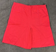 Vintage 80s High Waist Red Culottes Shorts Julia Lauren *AS IS*
