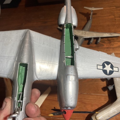 Lote de chatarra de avión modelo plástico 20" Boeing 747 P38 iluminación C-5 Galaxy más - Imagen 18 de 24