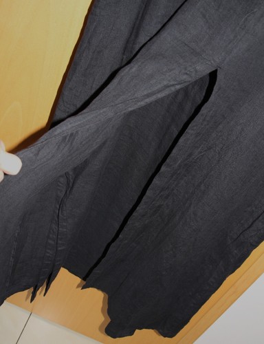 Frequence Leinen-kleid Schwarz Gr. XXXL 2-lagig sehr lang m. Taschen Lagenlook - Bild 5 von 10