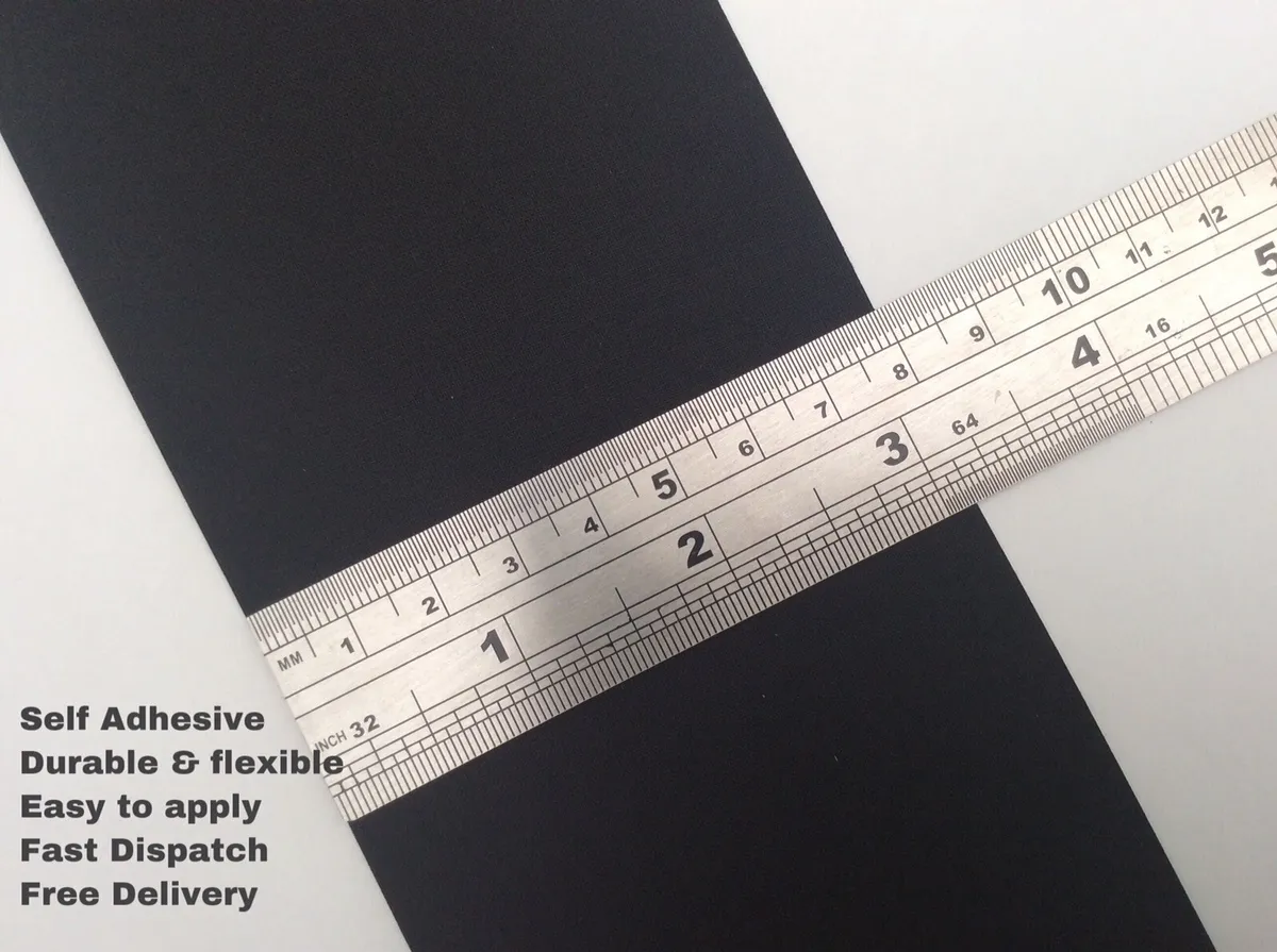 JET BLACK ~ Fabric Cloth Book Binding Spine Repair Tape ~ 1 Metre x 8cm  Wide