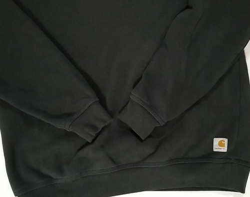Mens L - CARHARTT K124 BLK BLACK ORIGINAL FIT PULLOVER SWEATER - Picture 8 of 8