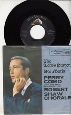 PERRY COMO - THE LORD'S PRAYER/AVE MARIA - RCA VICTOR 45 WPS - GREAT SHAPE
