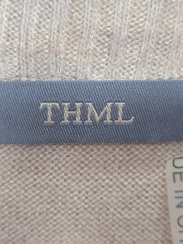 THML Anthropologie Sweater Womens Small Brown Colorblock Cowl Neck Beachy Boho - Picture 4 of 10
