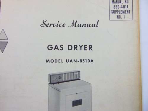 Vintage Montgomery Ward Service Manual Gas And Electric Dryers 1959 UAN-8510A - Imagen 2 de 3