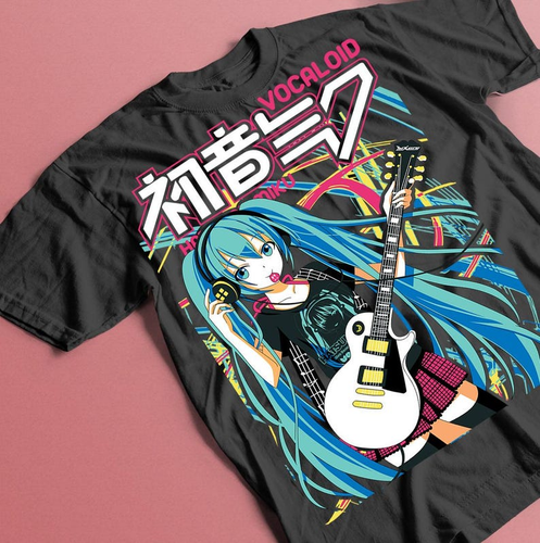 Hatsune Miku T-Shirt, Anime Girl Tee, Kawaii Vocaloid Top, Project Diva Shirt - Bild 1 von 4