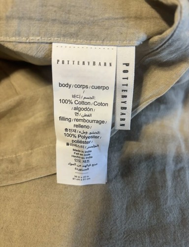 pottery barn Washed Velvet Handcrafted Quilt-Taupe-Queen size & 1 King Sham - Picture 6 of 13