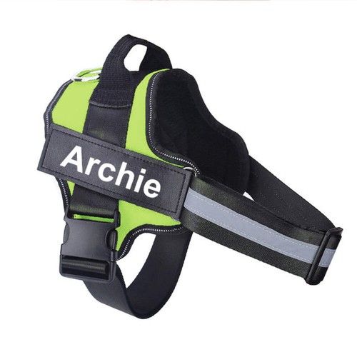 Personalised No-Pull Dog Harness Reflective Strip Adjustable Small Medium Large - Picture 62 of 84