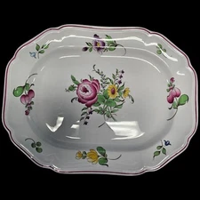 Spode Marlborough Sprays Floral Oval Serving Platter 14.5" x 11.25" England READ