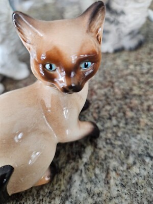 4 Vintage Goebel West Germany Mitzi Cat & 3 Other Cats Porcelain