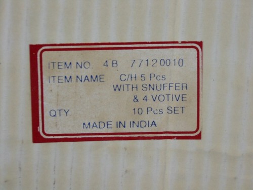 C/H (5) Silver Taper Candle Holders, Snuffer, (4) Votive, ORIGINAL BOX, NEW - Picture 20 of 22