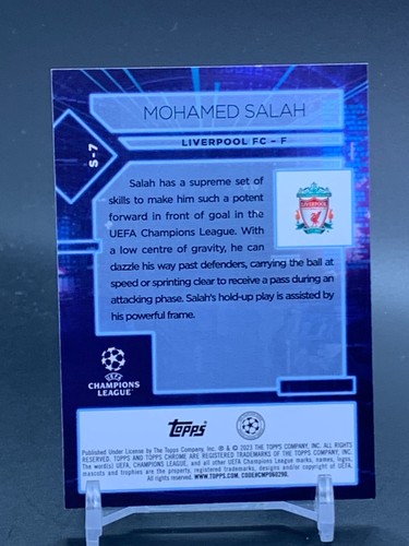 2022-23 Topps Chrome UEFA Specimen #S-7 Mohamed Salah Liverpool - Bild 2 von 2