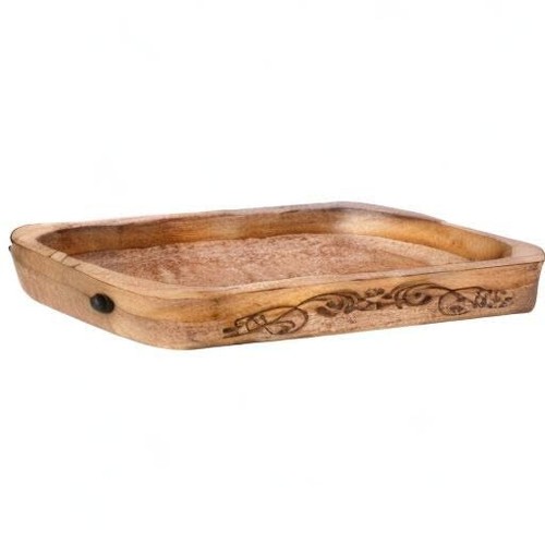 Natural Wooden Tray Serving Bowl For Salad Veggies And Fruits Large Deep Tray Fo - Picture 8 of 8