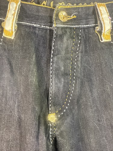 Rare Vintage Coogi spell out Denim 90s Golden Embroidered denim Size 36 X 32 - Bild 4 von 17