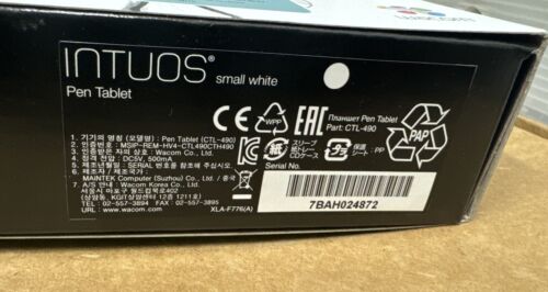 Wacom Intuos Draw CTL490 Digital Drawing and Graphics Tablet - White - Picture 2 of 5