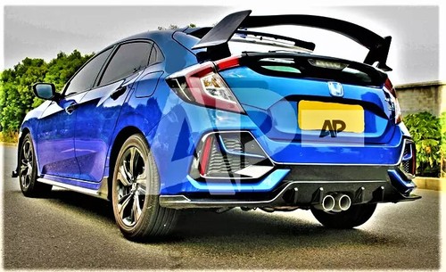 Honda Civic FK7 10th Gen Gloss Black Rear Boot Spoiler Wing Body Kit Lip Type R - Picture 8 of 15